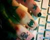 Star bat and skull tattoo