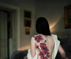 Flower tattoo design for lady