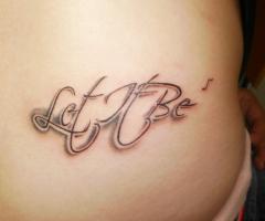 frase Let it be con sombras
