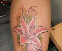 flores con rosa y verde