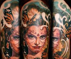 Catrina tatuaggio realistico