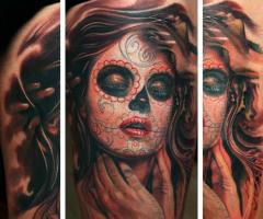 Catrina tatuaggio a colori