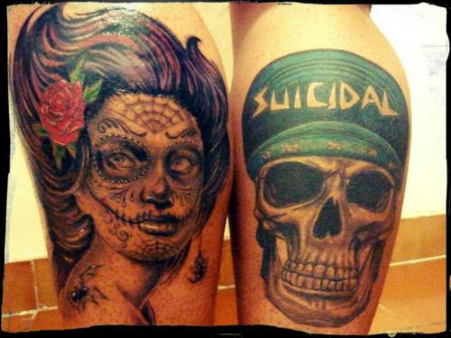 Catrina and skull suicidal