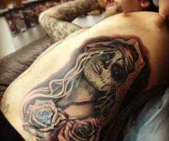 catrina tatuaje en grande
