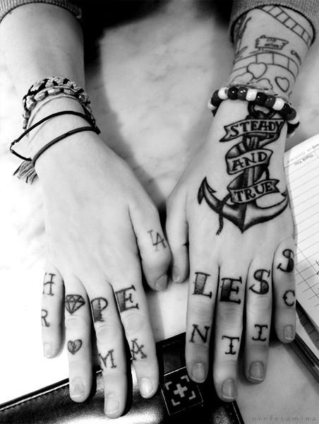 tattoo hand anchor