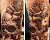 Skull mexican style and rose