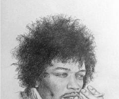 retrato de jimi hendrix