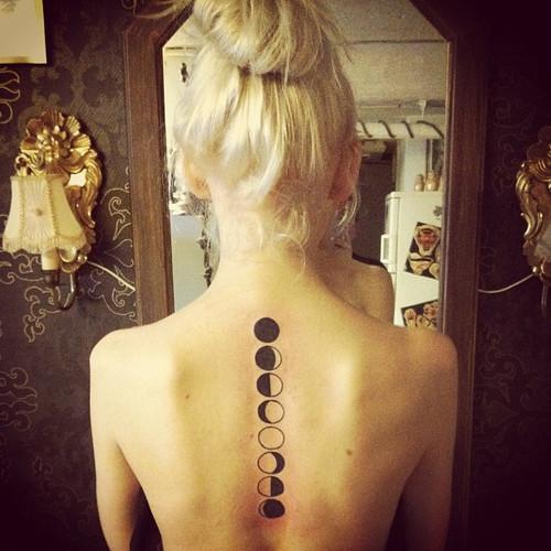 moon tattoo on girl