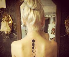moon tattoo on girl
