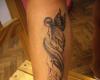 Tatuaje de hada en la pierna
