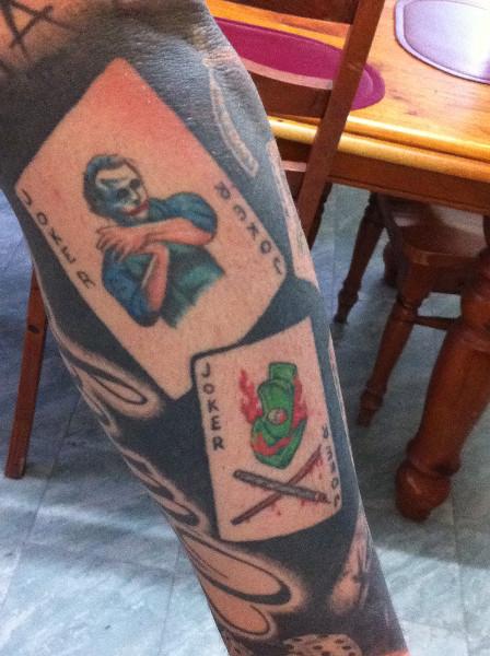 joker sleeve tattoo card