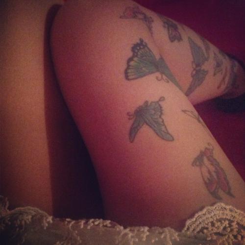 My leg butterflies