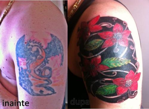 cover flower tattoo