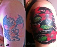cover flower tattoo