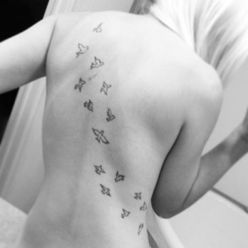 Birds across my back