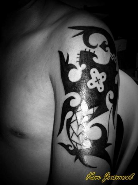 tribal arm tattoo