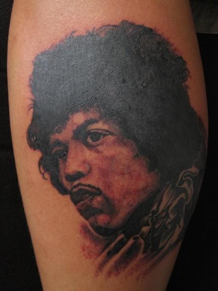 celebrity Jimi Hendrix tattoo