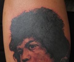 celebrity Jimi Hendrix tattoo