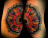 Mandala elbow tattoo