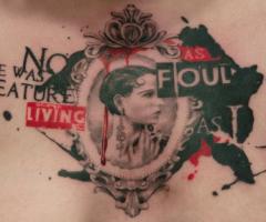 Beauty art style tattoo