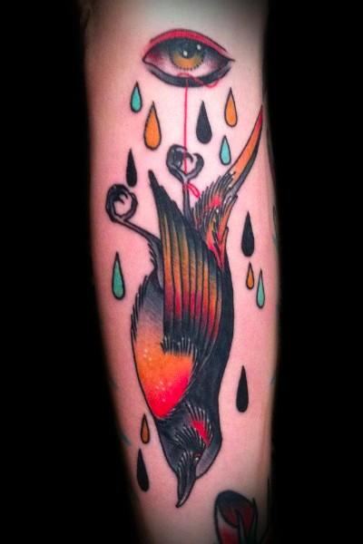 Cry bird tattoo