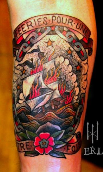 one day ship and fire