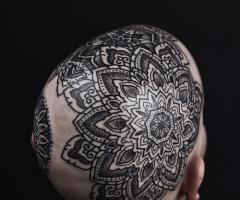 Mandala on head