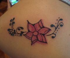 flor con lazos negros