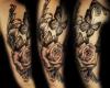 Rose and Butterfly tattoo by Trent Valleau