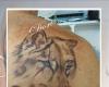 wolf tattoo wite scar by Doris tattoo