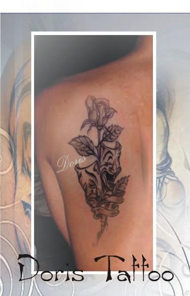 flower tattoo by Doris tattoo