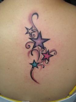 nice stars tribal tattoo