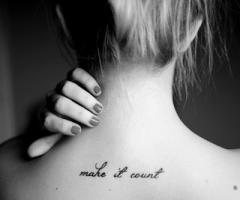 Make it count tattoo