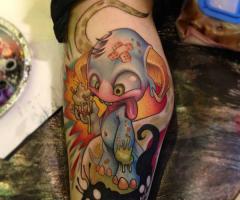 Cartoon tatuaggio nuova scuola