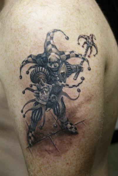 Diabolical joker tatuaggio 3d