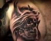 Vichingo Tattoo a forma di teschio