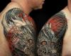 Oriental dragon tattoo realistici