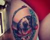 Portrait of dog tattoo