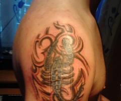 21-INK ARTWORK scorpion and tribal