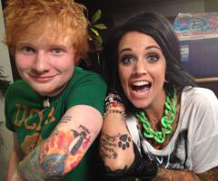 Ed Sheeran and Phoebe Dykstra tattoos