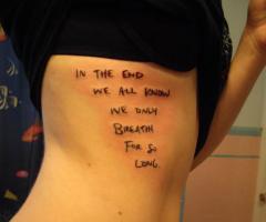 The Maine We All Roll Along tattoo lyrics