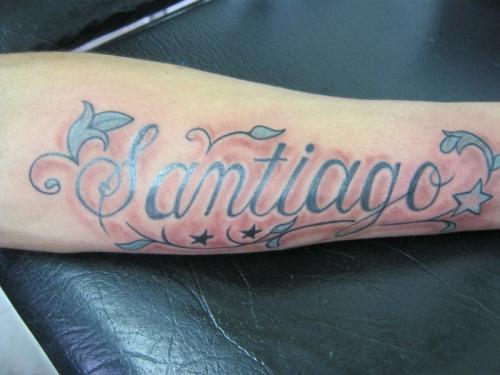 names Santiago en tatuaje