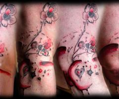 Abstract watercolor tattoo