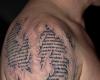 3D skin script tattoo