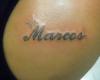 Letras manuscritas nombre Marcos