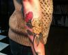Inked girls flower on arm
