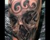 calaveras blanco y negro