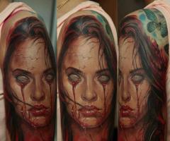 Rostro de mujer poseida