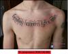 lettering chest tattoo everything happens for a reason