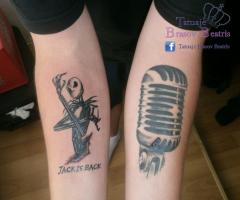 Jack is back and microphone tattoo by Tatuaje Brasov Beatris